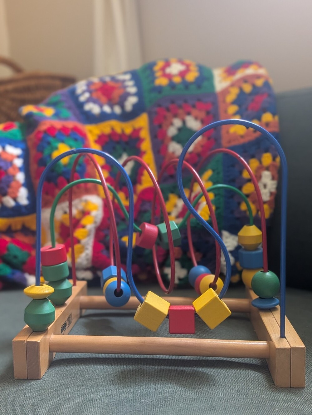 Wooden Multicolour Bead Maze Activity Toy for Kids